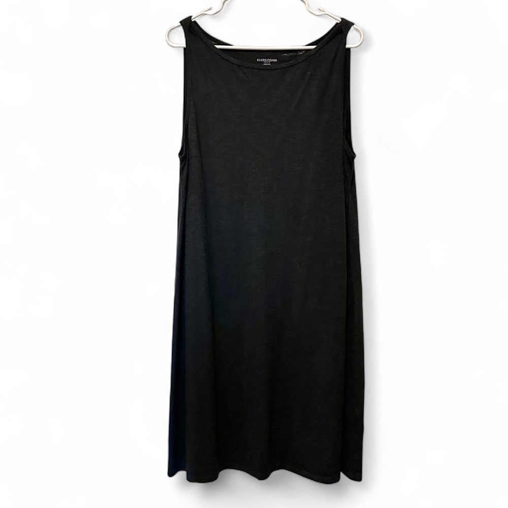 EILEEN FISHER Hemp & Organic Cotton Blend Size Petite L Petite Midi Tank Dress